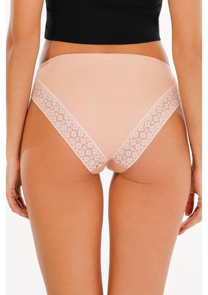 Kadın Lazer Kesim Dantelli Slip Külot 3'lü Paket Set - KTS3101