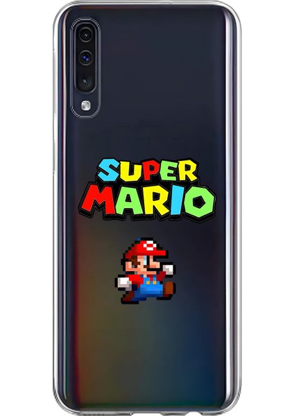 Samsung Galaxy A70 Uyumlu Şeffaf Kılıf 2 Mario Tasarımlı