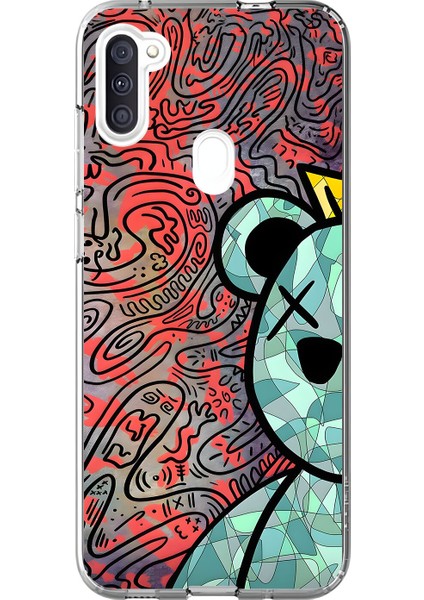 Samsung Galaxy A11 Uyumlu Şeffaf Kılıf Graffiti 12 Tasarımlı