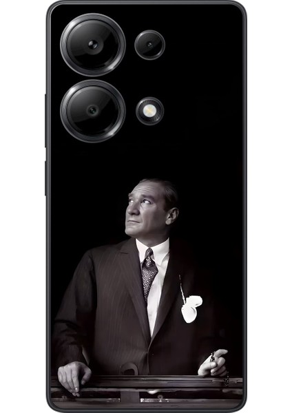 Xiaomi Redmi Note 13 Pro Uyumlu Şeffaf Kılıf Atatürk 3 Tasarımlı