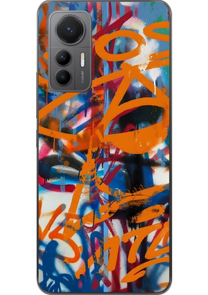 Xiaomi Mi 12 Lite Uyumlu Şeffaf Kılıf Graffiti 2 Tasarımlı