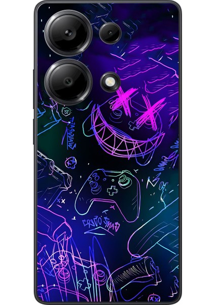 Xiaomi Redmi Note 13 Pro Uyumlu Şeffaf Kılıf Graffiti 4 Tasarımlı