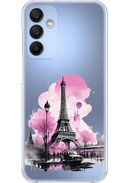 Samsung Galaxy A15 Uyumlu Şeffaf Kılıf Paris 1 Tasarımlı