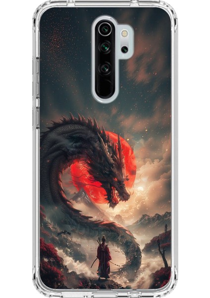 Xiaomi Redmi Note 8 Pro Uyumlu Şeffaf Kılıf Samurai 3 Tasarımlı