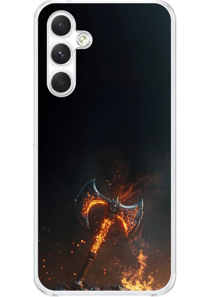 Samsung Galaxy A34 Uyumlu Şeffaf Kılıf Balta Tasarımlı