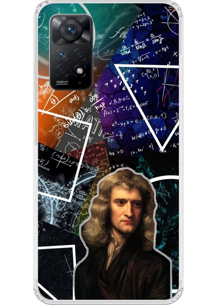 Xiaomi Redmi Note 11 Pro Uyumlu Şeffaf Kılıf Isaac Newton Tasarımlı