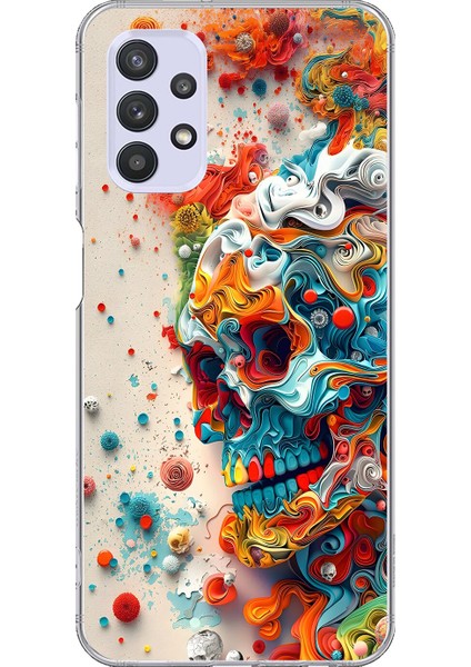 Samsung Galaxy A32 Uyumlu Şeffaf Kılıf Graffiti 5 Tasarımlı
