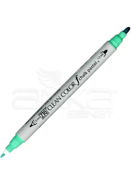 Clean Color F Chalk Pastel Çift Uçlu Marker Kalem Green 040