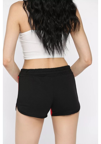 Kadın Biyeli Baskılı Mini Şort P-00017284