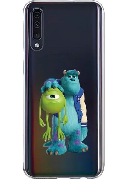 Samsung Galaxy A70 Uyumlu Şeffaf Kılıf Cartoon 15 Tasarımlı
