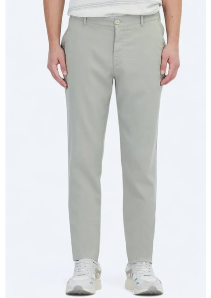 Açık Haki Dokuma Jogging Fit Casual Pamuk Karışımlı Pantolon fiyatları