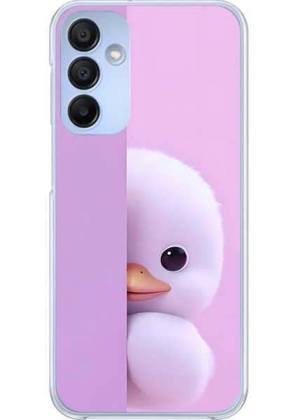Samsung Galaxy A15 Uyumlu Şeffaf Kılıf 3 Peluş Ördek Tasarımlı