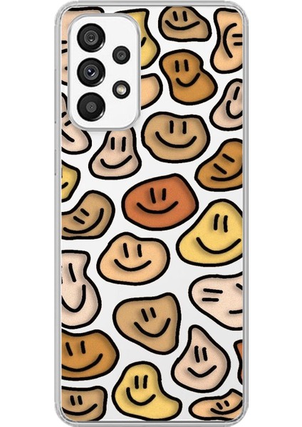 Samsung Galaxy A73 Uyumlu Şeffaf Kılıf Wallpaper 8 Tasarımlı