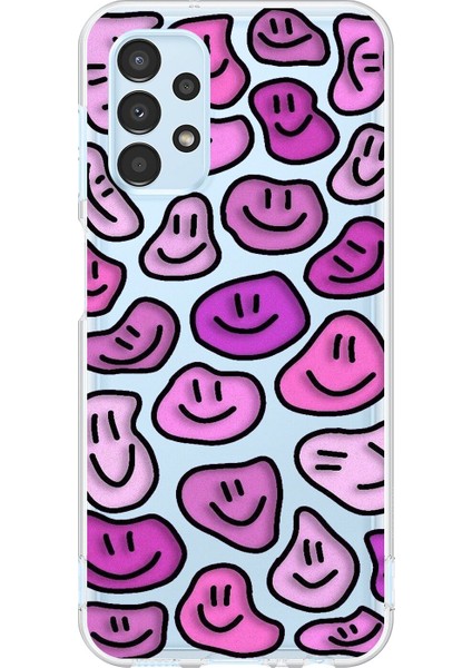 Samsung Galaxy A13 Uyumlu Şeffaf Kılıf Wallpaper 7 Tasarımlı