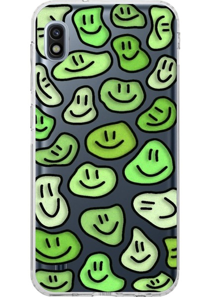 Samsung Galaxy A10 Uyumlu Şeffaf Kılıf Wallpaper 9 Tasarımlı