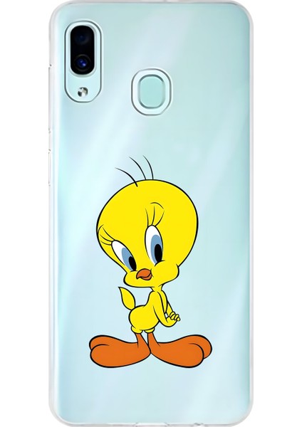 Samsung Galaxy A30 Uyumlu Şeffaf Kılıf Cartoon 17 Tasarımlı