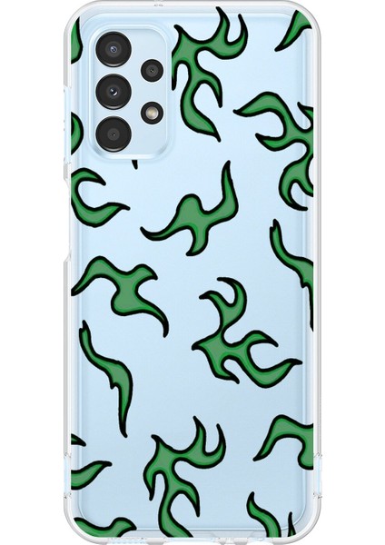 Samsung Galaxy A13 Uyumlu Şeffaf Kılıf Wallpaper 5 Tasarımlı