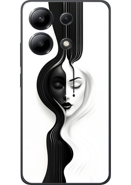 Xiaomi Redmi Note 13 Uyumlu Şeffaf Kılıf Estetik Yüz 3 Tasarımlı