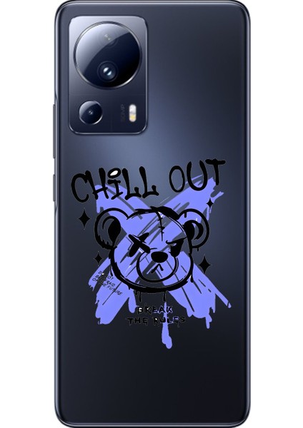 Xiaomi Mi 13 Lite Uyumlu Şeffaf Kılıf Graffiti 8 Tasarımlı