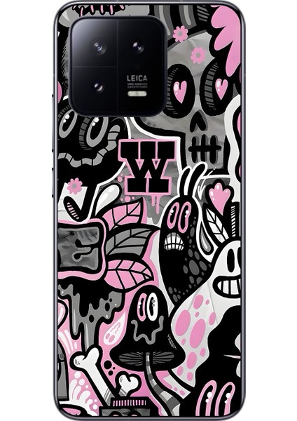 Xiaomi Mi 13 Pro Uyumlu Şeffaf Kılıf Graffiti 10 Tasarımlı