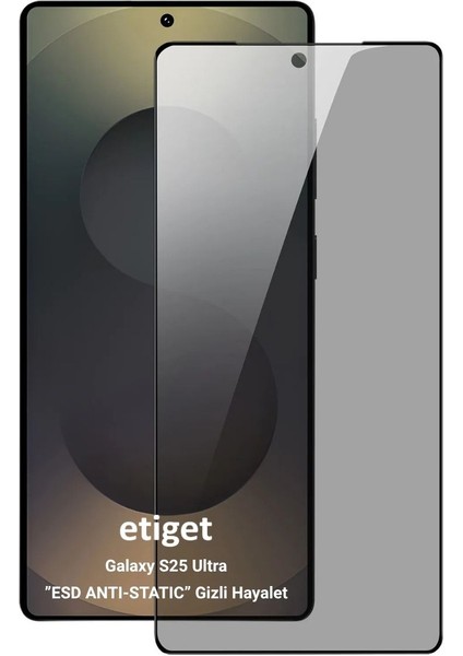 Samsung Galaxy S25 Ultra ”ESD ANTI-STATIC” Gizli Hayalet Cam Ekran Koruyucu