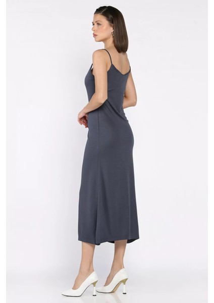 Kadın Ip Askılı Yırtmaç Detaylı Elbise P-00017173 modelleri
