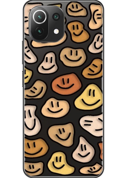Xiaomi Mi 11 Lite Uyumlu Şeffaf Kılıf Wallpaper 8 Tasarımlı