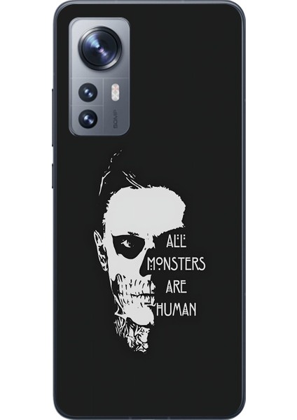 Xiaomi Mi 12 Uyumlu Şeffaf Kılıf American Horror Story Tasarımlı
