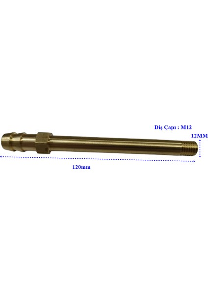 Sarı Kalıp Rekoru M12 - 12X120MM - Diş Çapı 12MM