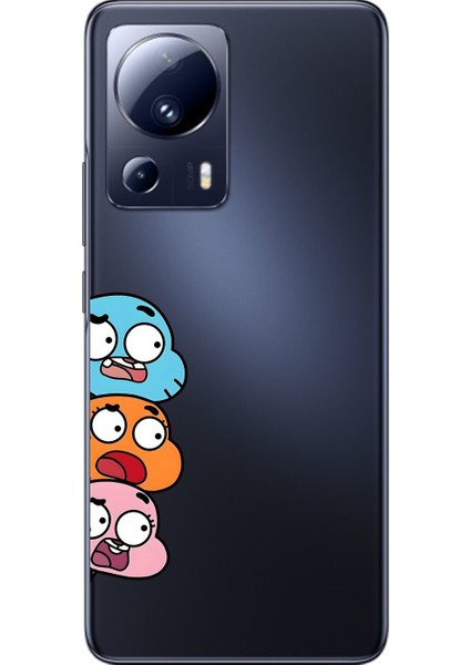 Xiaomi Mi 13 Lite Uyumlu Şeffaf Kılıf Cartoon 6 Tasarımlı