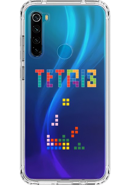 Xiaomi Redmi Note 8 Uyumlu Şeffaf Kılıf 3 Tetris Tasarımlı