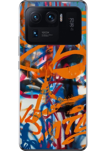 Xiaomi Mi 11 Pro Uyumlu Şeffaf Kılıf Graffiti 2 Tasarımlı