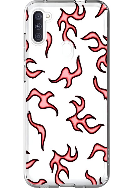 Samsung Galaxy A11 Uyumlu Şeffaf Kılıf Wallpaper 4 Tasarımlı