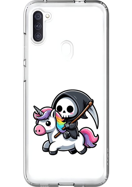 Samsung Galaxy A11 Uyumlu Şeffaf Kılıf New Minies 1 Tasarımlı