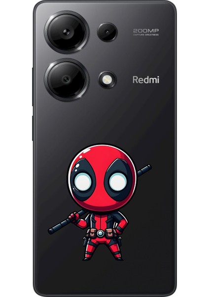 Xiaomi Redmi Note 13 Pro Uyumlu Şeffaf Kılıf Chibi 8 Tasarımlı