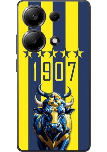 Xiaomi Redmi Note 13 Pro Uyumlu Şeffaf Kılıf 1907 Boğa Tasarımlı