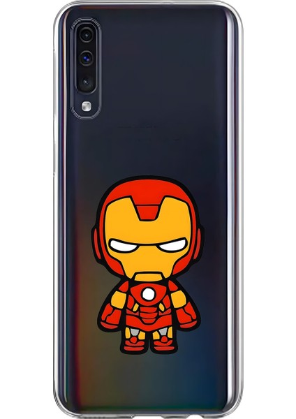 Samsung Galaxy A70 Uyumlu Şeffaf Kılıf Chibi 2 Tasarımlı