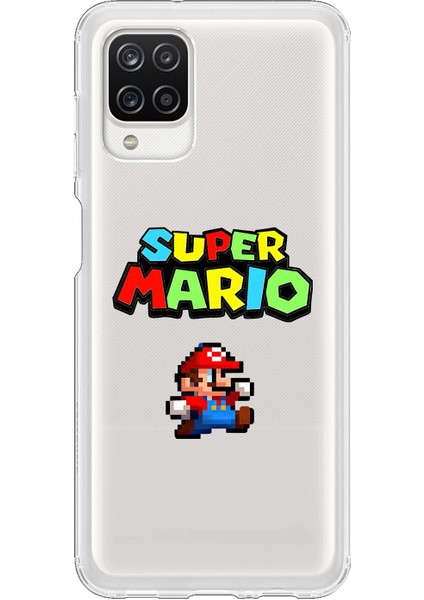 Samsung Galaxy A12 Uyumlu Şeffaf Kılıf 2 Mario Tasarımlı