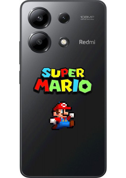 Xiaomi Redmi Note 13 Uyumlu Şeffaf Kılıf 2 Mario Tasarımlı