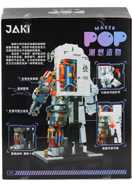 JK9106 Jaki Astronot Blok Seti -Vagon Life modelleri