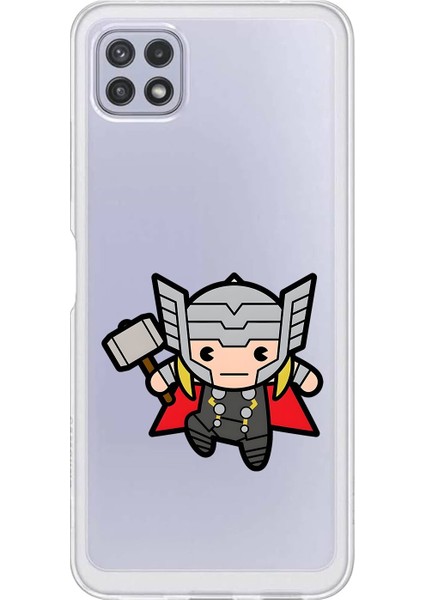 Samsung Galaxy A22 Uyumlu Şeffaf Kılıf Chibi 5 Tasarımlı