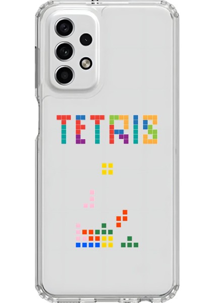 Samsung Galaxy A33 Uyumlu Şeffaf Kılıf 3 Tetris Tasarımlı