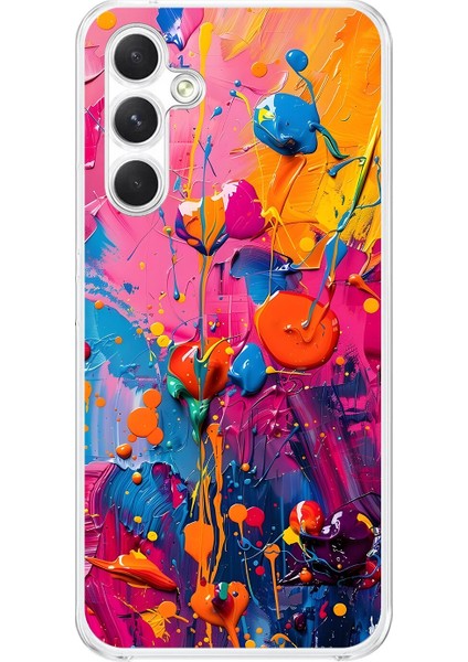 Samsung Galaxy A34 Uyumlu Şeffaf Kılıf Graffiti 3 Tasarımlı