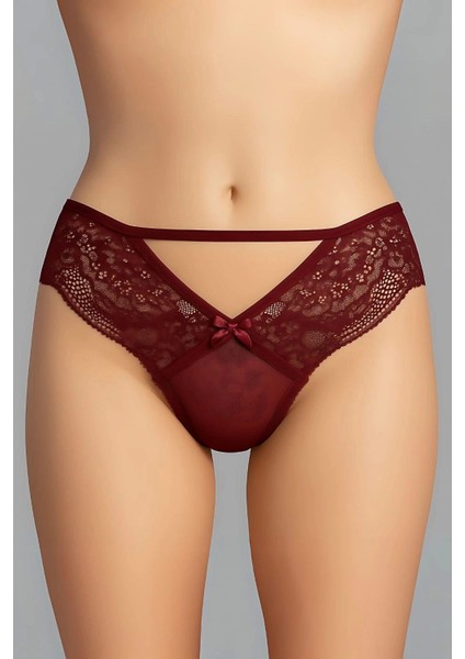 - H2735 Bikini Ön Yan Bant Orta Açık Arka Tül