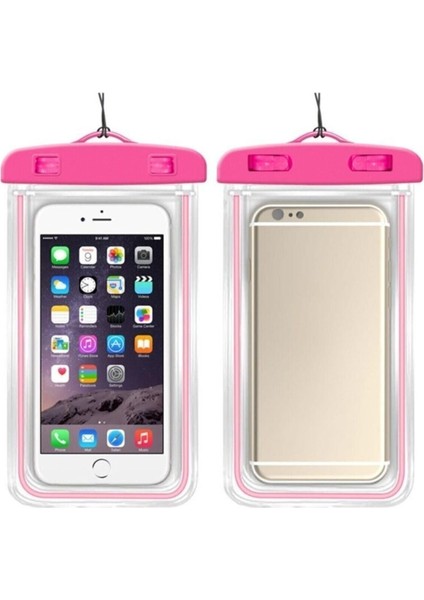 Pembe Su Geçirmez Telefon Kılıfı, Su Altında Kullanıma Uygun Dayanıklı Tasarım fiyatları