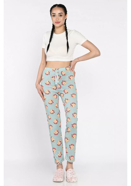Kadın Baskılı Bel Lastikli Pijama Altı P-00017165