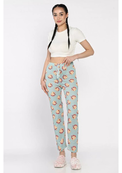 Kadın Baskılı Bel Lastikli Pijama Altı P-00017165