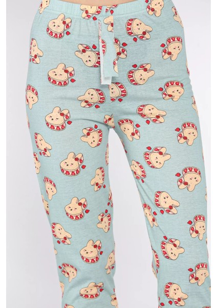 Kadın Baskılı Bel Lastikli Pijama Altı P-00017165