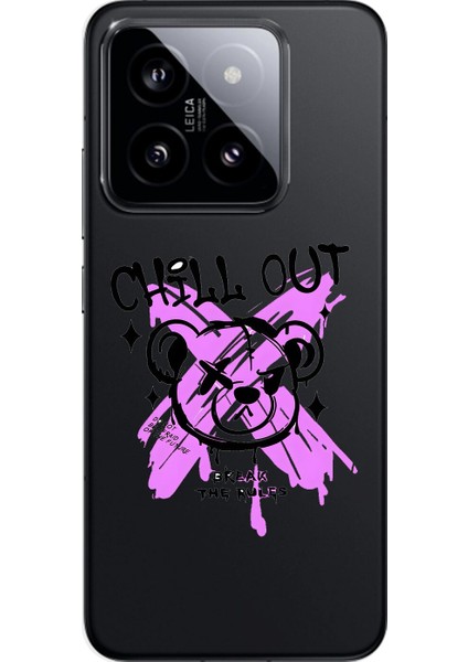 Xiaomi Mi 14 Pro Uyumlu Şeffaf Kılıf Graffiti 7 Tasarımlı