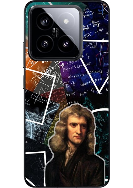Xiaomi Mi 14 Uyumlu Şeffaf Kılıf Isaac Newton Tasarımlı